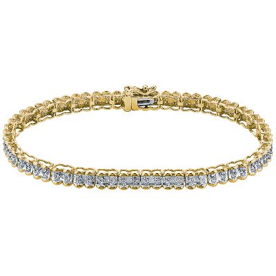 1 1/2ct TW Two-Row Diamond Bracelet