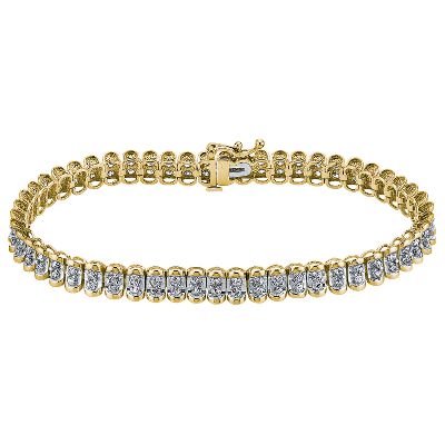 2 1/2ct TW Two-Row Diamond Bracelet