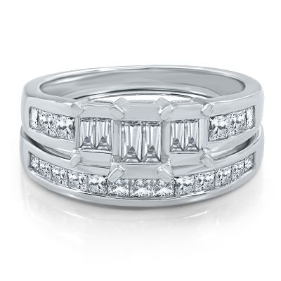 1ct TW Diamond Engagement Ring Set