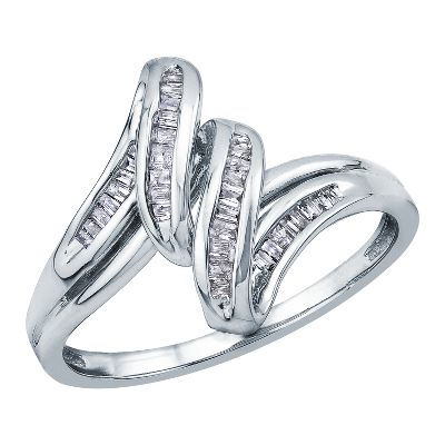 1/4ct TW Swirl Diamond Ring