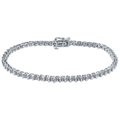 3/4ct TW Two-Row Diamond Bracelet