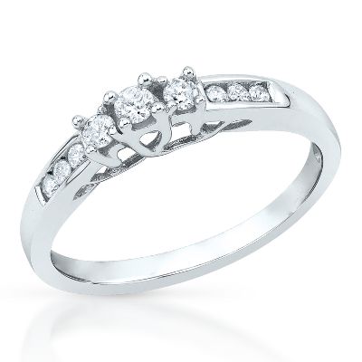 1/4ct TW Three-Diamond Anniversary Ring