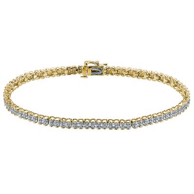 1/2ct TW Two-Row Diamond Bracelet