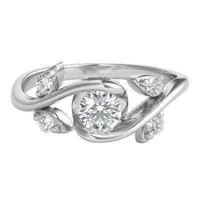 1/3ct TW Rose Diamond Ring