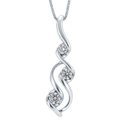 1/3ct TW Waterfall Diamond Pendant