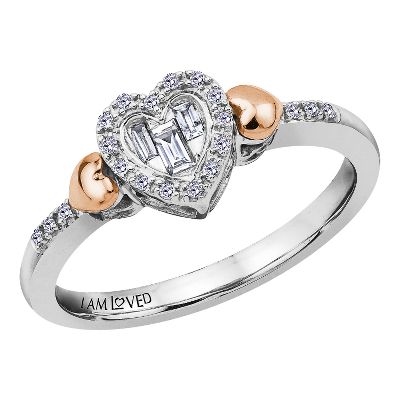 1/8ct TW Heart Diamond Ring
