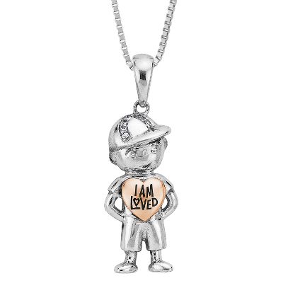 .018ct TW Boy Diamond Pendant