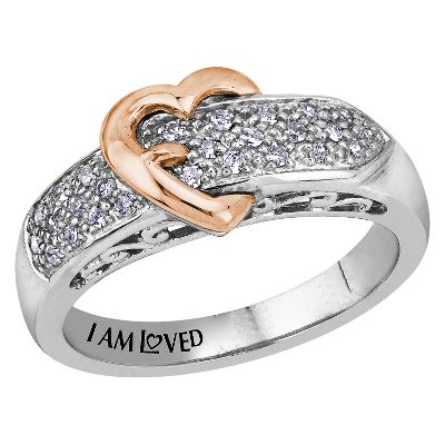 1/5ct TW Buckle Diamond Ring