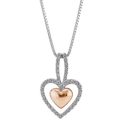 1/7ct TW Heart-Shaped Diamond Pendant