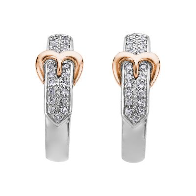 1/5ct TW Buckle Diamond Earrings