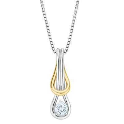1/7ct Everlon™ Knot Diamond Pendant