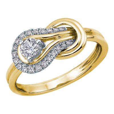 1/3ct TW Everlon™ Knot Diamond Ring