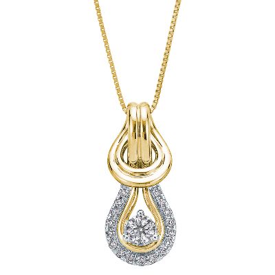 1/3ct TW Everlon™ Knot Diamond Pendant