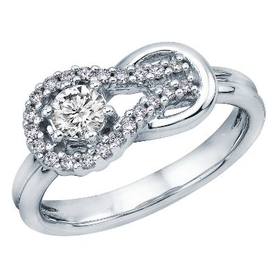 1/2ct TW Everlon™ Knot Diamond Ring