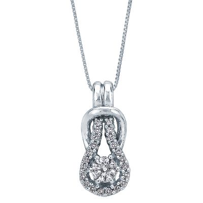 1/2ct TW Everlon™ Knot Diamond Pendant