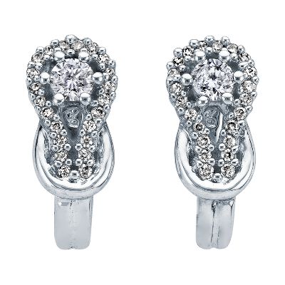 3/8ct TW Everlon™ Knot Diamond Earrings