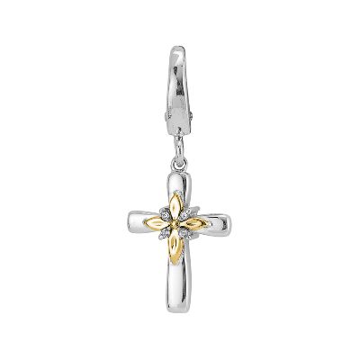 .02ct TW Cross Diamond Charm