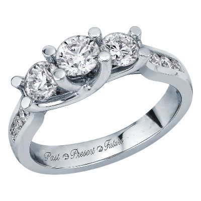 1 1/2ct TW Three-Diamond Anniversary Ring