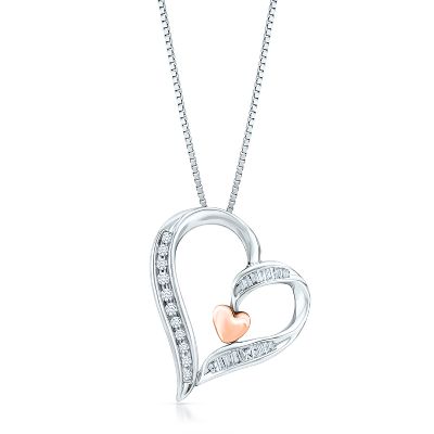 1/4ct TW Heart-Shaped Diamond Pendant