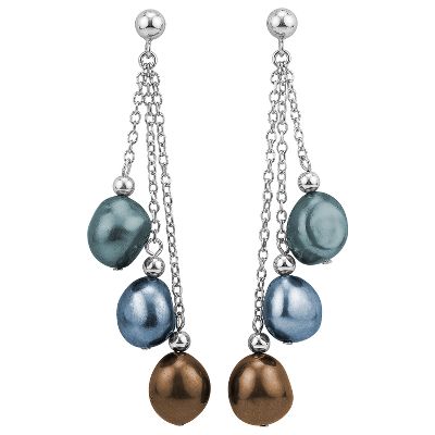 Honora™ Denim Pearl Earrings