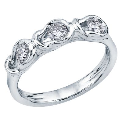 1/2ct TW Everlon™ Knot Three-Diamond Ring