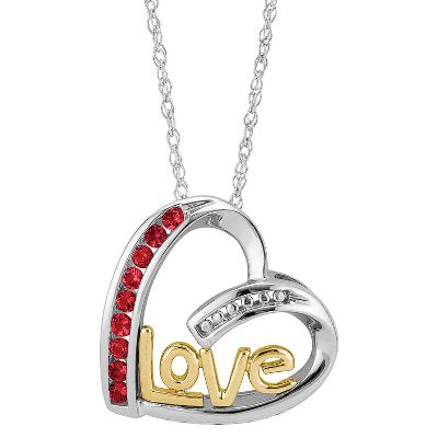 Lab-Created Ruby Pendant