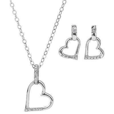 Diamond Pendant & Earrings Boxed Set