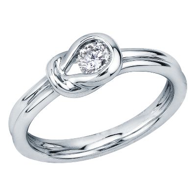1/4ct TW Everlon™ Knot Diamond Ring