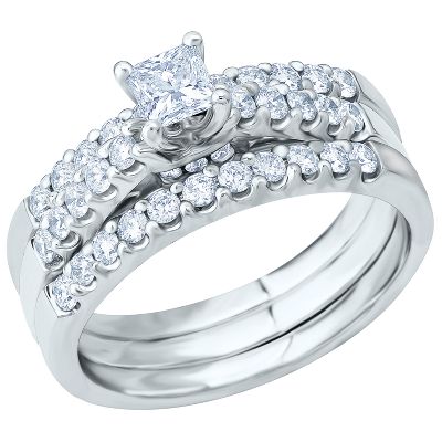 1ct TW Diamond Engagement Ring Set