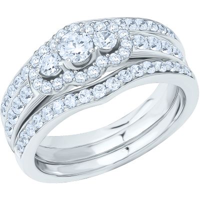 1ct TW Diamond Engagement Ring Set