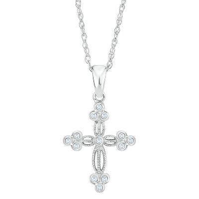 .06ct TW Cross Diamond Pendant