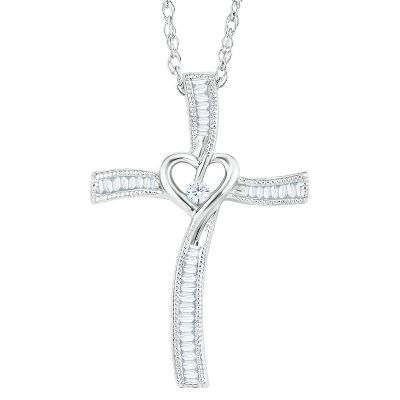 1/5ct TW Cross Diamond Pendant