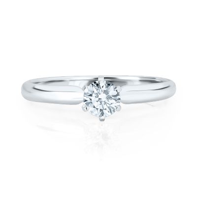 3/8ct Round Diamond Engagement Ring