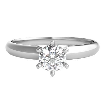 1/2ct Round Diamond Engagement Ring 