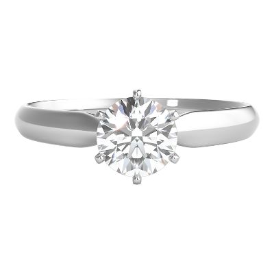 3/4ct Round Diamond Engagement Ring 