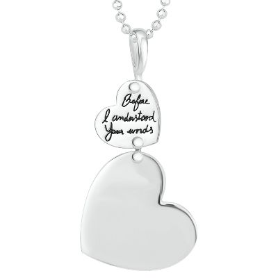 <i>Mom</i> Double Heart Pendant