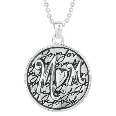 <i>Mom</i> Circle Pendant
