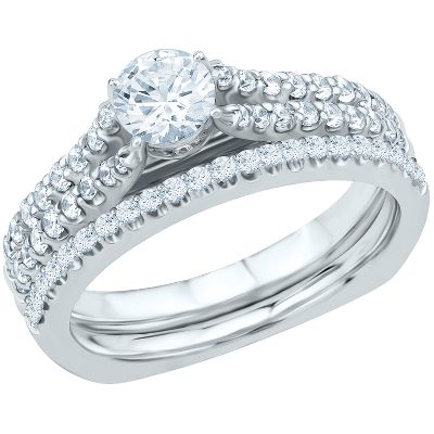 1 1/4ct TW Diamond Engagement Ring Set