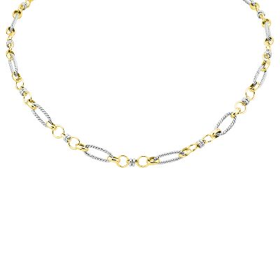 Bonded Gold Oval Links Necklace