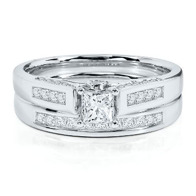 1ct TW Diamond Engagement Ring Set