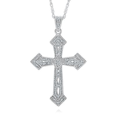 1/8ct TW Cross Diamond Pendant
