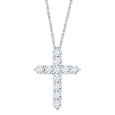 1/2ct TW Cross Diamond Pendant