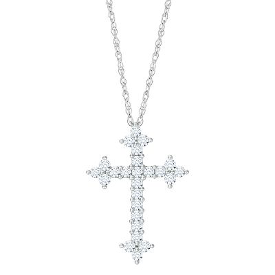 1/4ct TW Cross Diamond Pendant