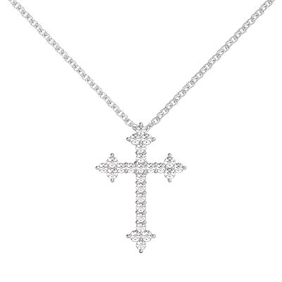 1/2ct TW Cross Diamond Pendant