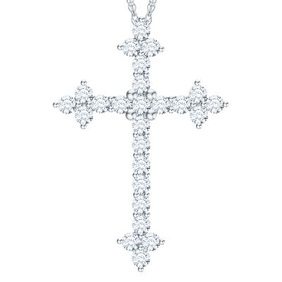1ct TW Cross Diamond Pendant