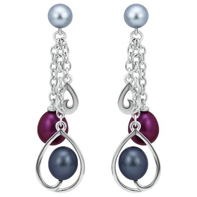 Honora™ Black Cherry Pearl Earrings