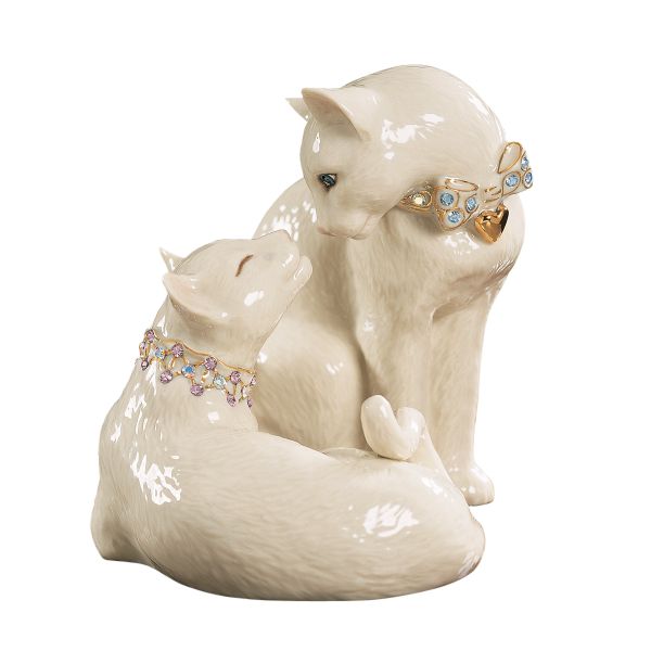 Sweet Devotion Cat Sculpture by Lenox