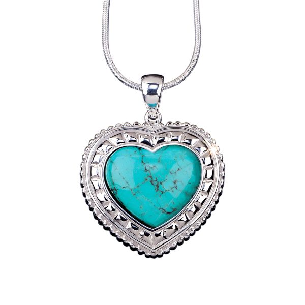 Lenox Turquoise Heart Pendant