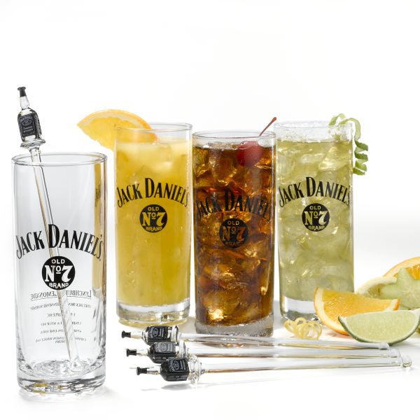 Jack Daniel's® Old No. 7 Cocktail Glasses & Stirrers, Set of 4
