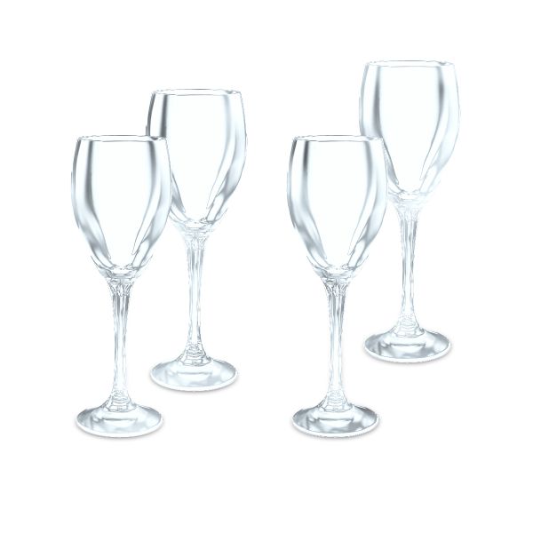 Gorham Andante Tall Gold Wine Glasses, Set of 4
